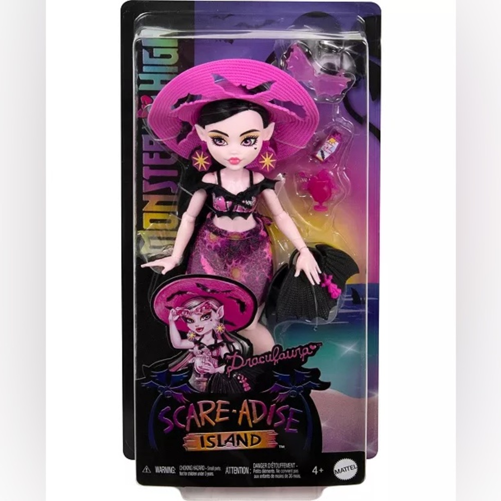 Scare-Adise Island Draculaura Fashion Doll with Swimsuit Accessories